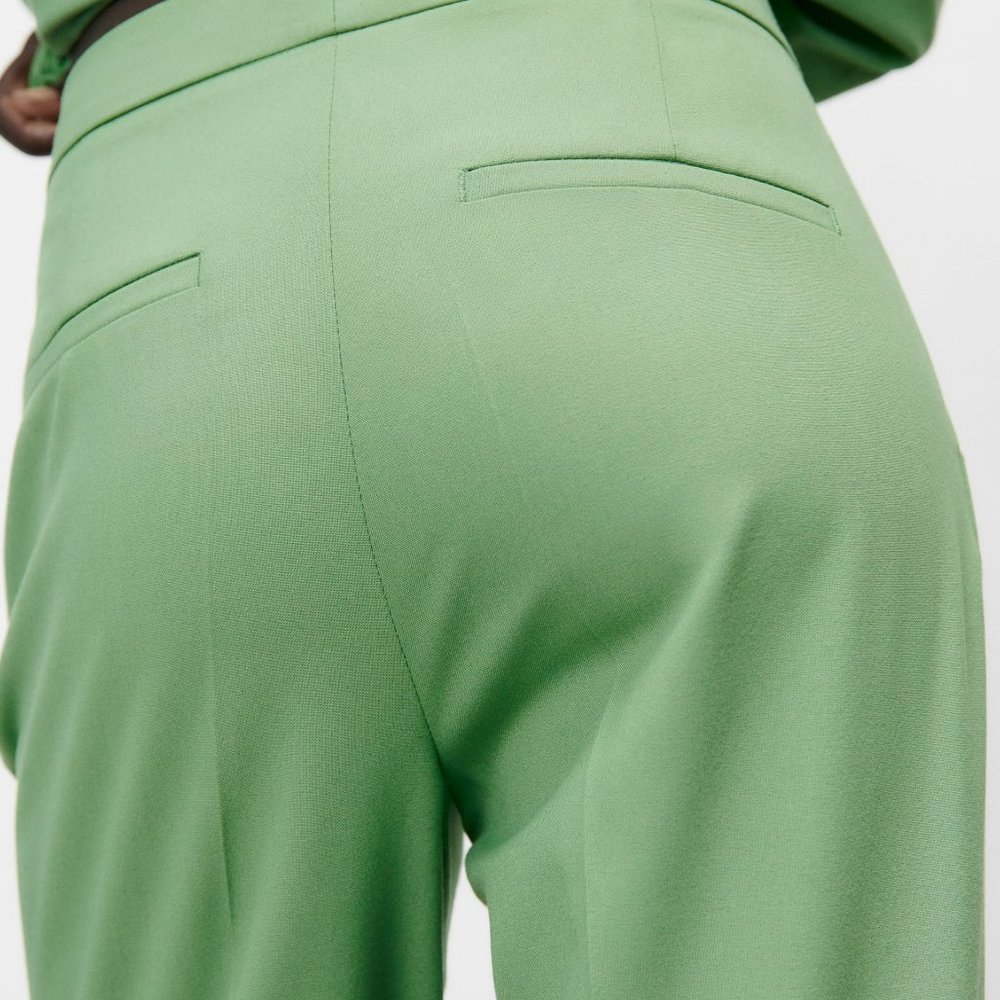 ZARA Cropped Trousers in Pista Green - S - Picture 6 of 10